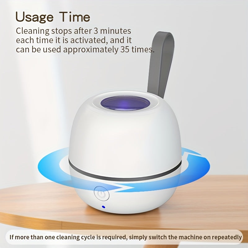 MOMMED Portable USB Rechargeable Pacifier Cleaner - Multi-Purpose UV Sanitizer for Pacifier Parts, Headphones, Earrings &amp; More, Compact Design with Blue Light Indicator, Easy to Clean, Travel-Friendly, USB Rechargeable Cleane