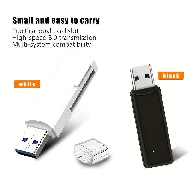 1pc High-Speed ​​USB 2.0 Mini SD Card Reader, Plug and Play Memory Card Adapter for Camera, Data Transfer, No Battery Required, Transferring Photos