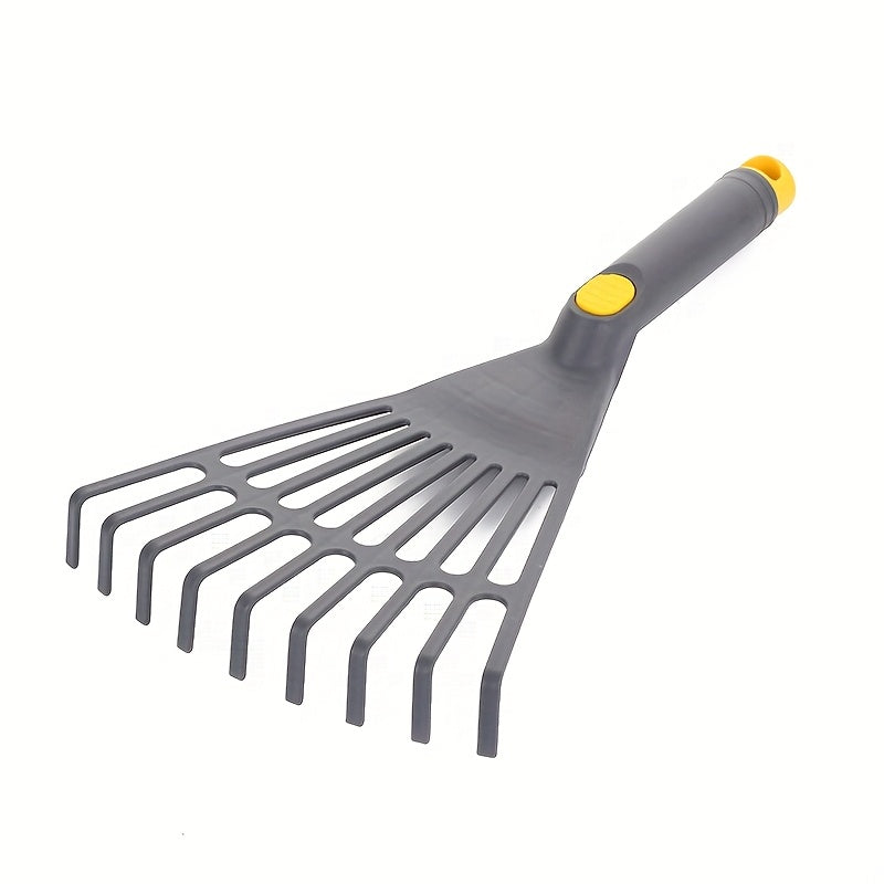 1pc Heavy-Duty Plastic Leaf Rake with 9 Teeth - All-in-One Garden for Fallen Leaves, Grass Clippings, Aged Care, Weeds - Durable Plastic Construction, Easy-Clean Design - Ideal for Home &amp; Commercial Use - Perfect Gift for Gar