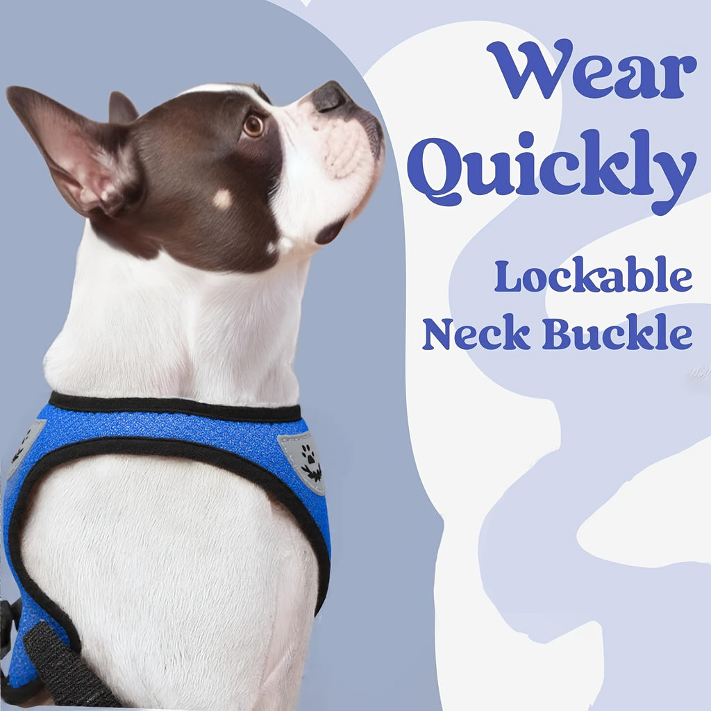 3pcs Set, Double Switch Retractable Pet Leash and Harness, Soft Nylon Mesh Vest for Cats & Small Dogs, Easy Control & Comfortable Safety, Hand Wash Only