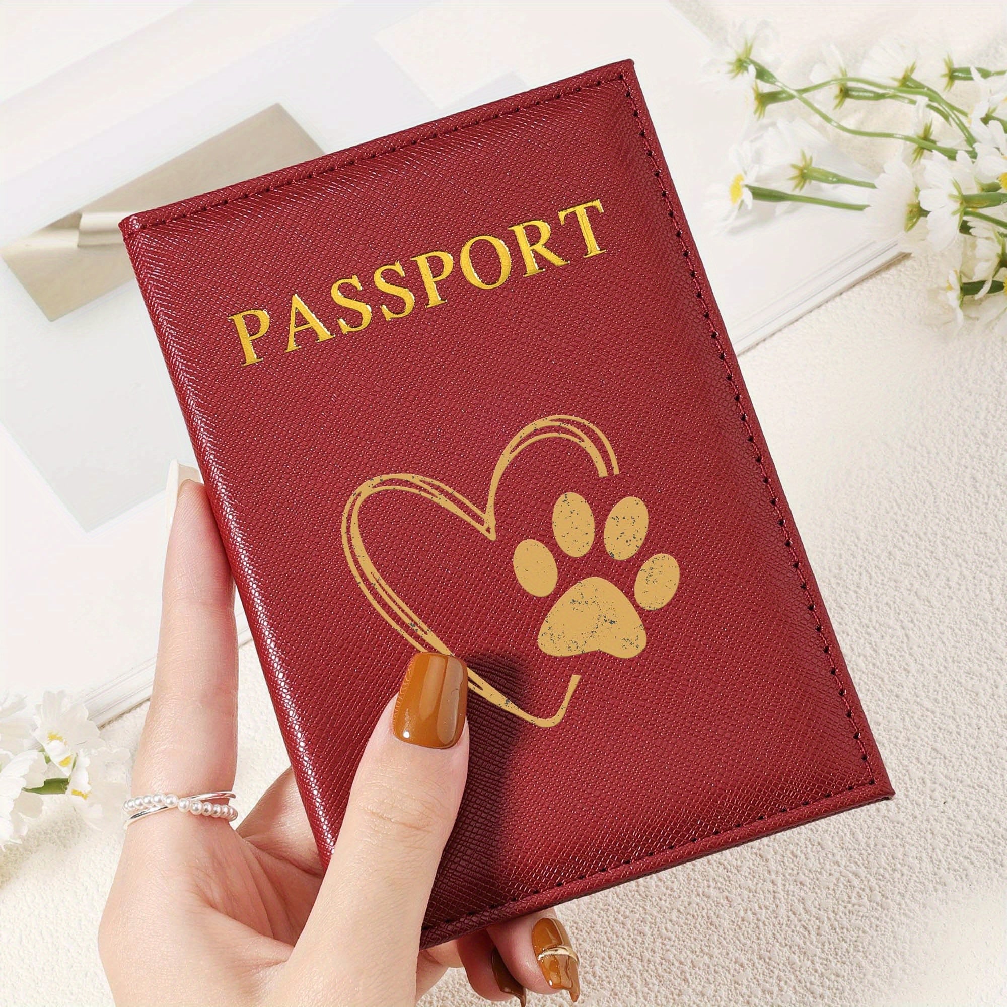 1pc Slim Passport Holder Wallet - Lightweight Travel document case with Open Closure, Nylon Interior - Compact Passport Organizer for Men & Women, Business or Vacation Trips - Available in White & other colors, Passport Trave