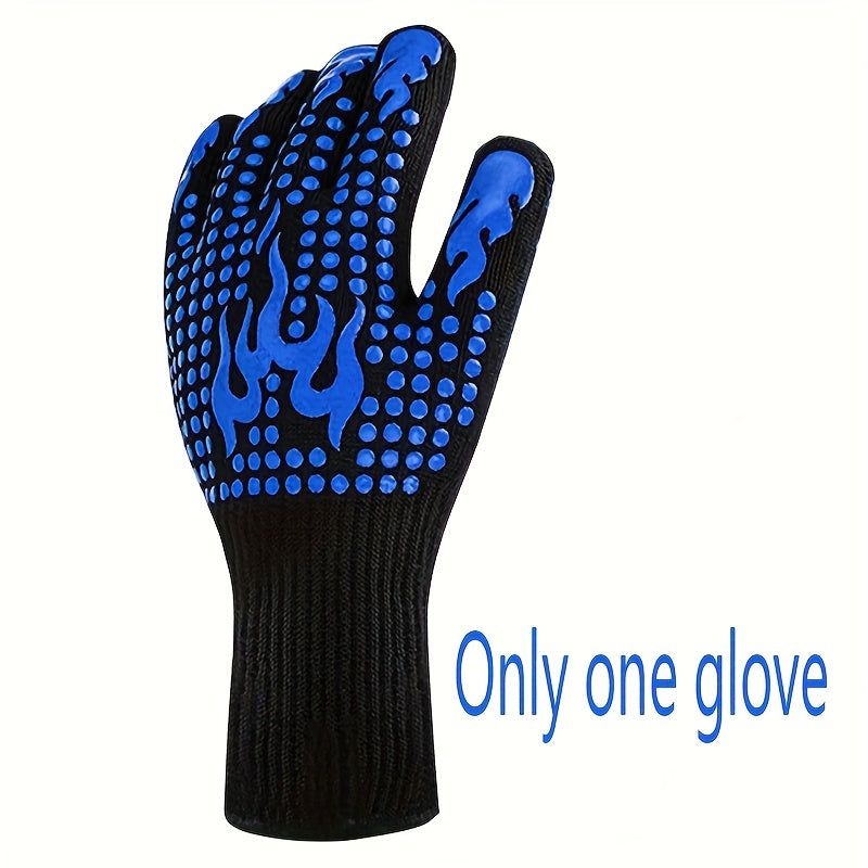 Gants de cuisine résistants à la chaleur : isolation four, protection anti-coupure, silicone antidérapant pour BBQ et cuisson. Vendu à l’unité.