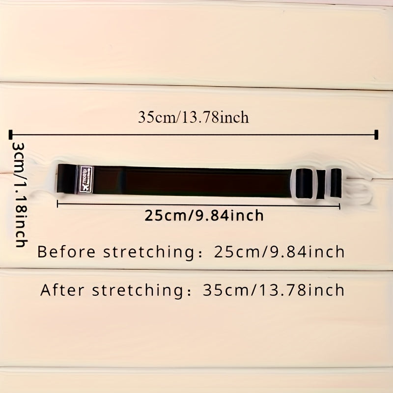 3pcs Adjustable Buckle Luggage Straps - Durable Travel Accessories with Vibrant Colors (, Pink, Orange, Green, Yellow, Red, Purple, Brown, ) - Secure Packing for Suitcases &amp; Bags