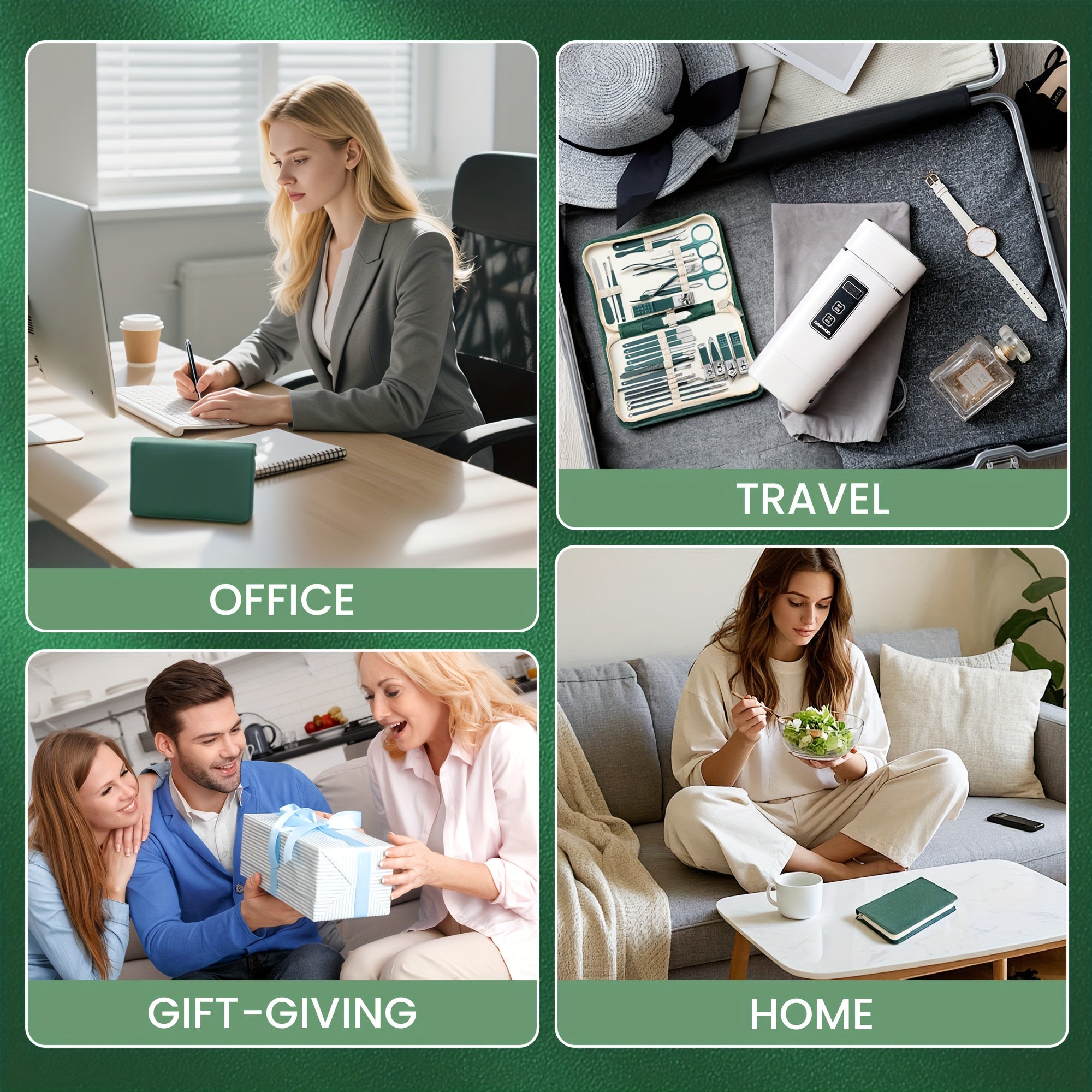 Lot de 30 kits manucure luxe en acier inoxydable, outils complets avec étuis portables, parfaits pour soins mains, pieds et visage.