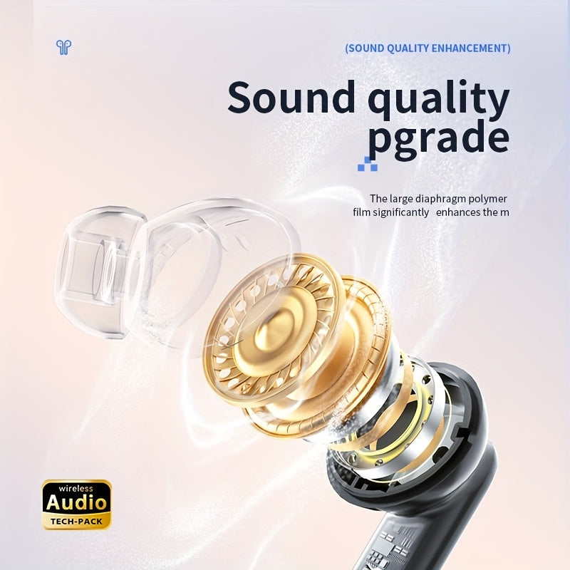 Écouteurs sans fil ACER TWS, son stéréo HiFi, réduction de bruit pour appels, puce 5.4, légers, tactiles, confortables et design élégant, autonomie longue durée.