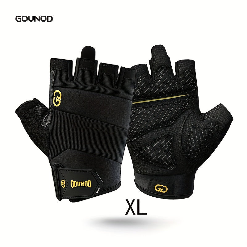 Gants de musculation robustes avec grip antidérapant, fermeture ajustable et design ergonomique pour bodybuilding, traction, haltérophilie et entraînements intensifs.
