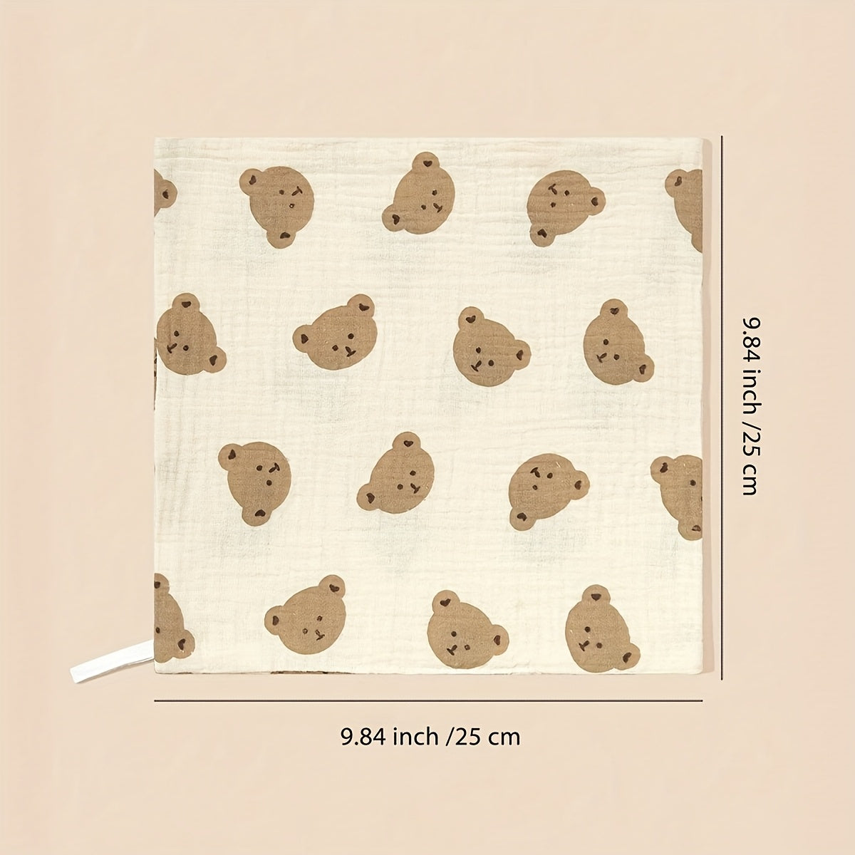 5 serviettes pour bébés, motifs adorables, douces, idéales pour le bain, la poussée dentaire et les moments de jeu.