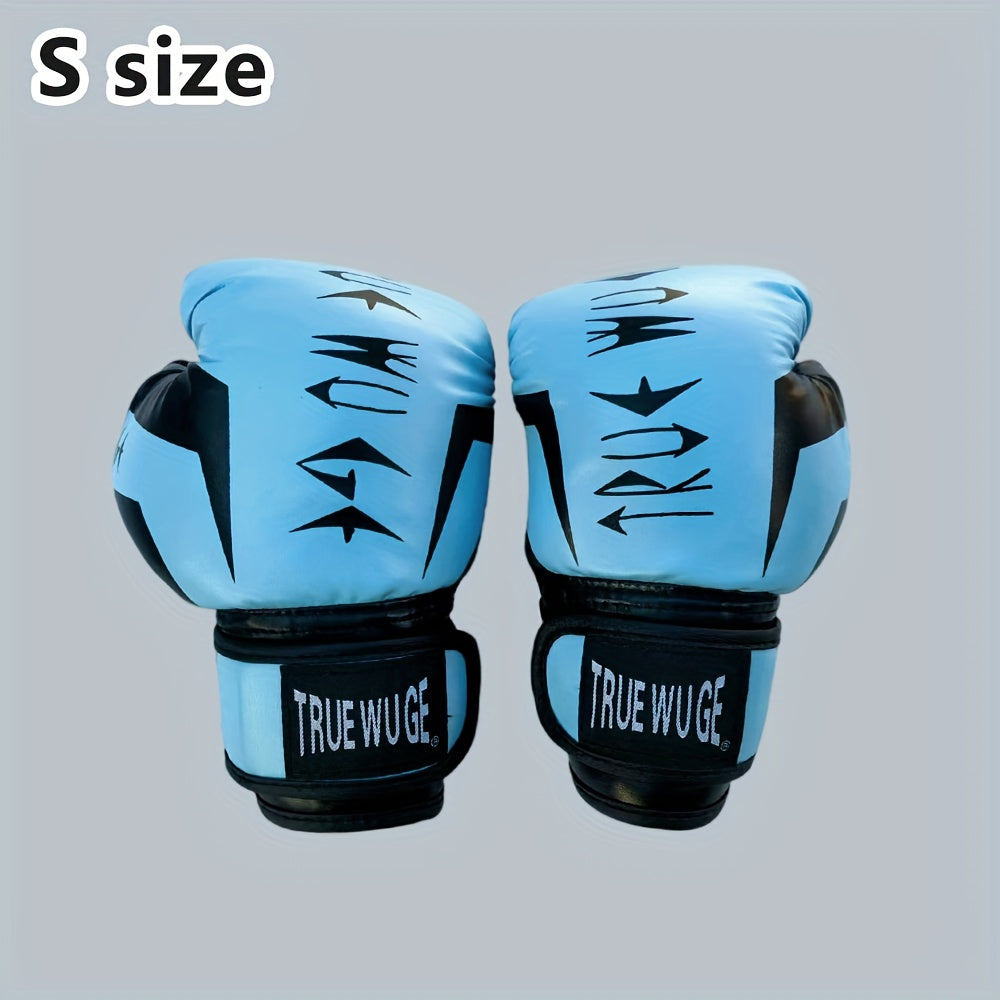 Paire de gants de boxe avec boucle ajustable, rembourrage anti-choc, durables et faciles à nettoyer, conçus pour débutants, novices et professionnels.