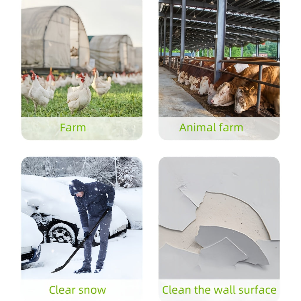 Pelle de jardin multifonction en acier Outil robuste pour gratter les murs, enlever la neige, retirer les mauvaises herbes et nettoyer jardins et fermes. (Sans manche)