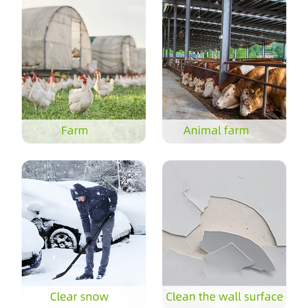 Pelle de jardin multifonction en acier Outil robuste pour gratter les murs, enlever la neige, retirer les mauvaises herbes et nettoyer jardins et fermes. (Sans manche)
