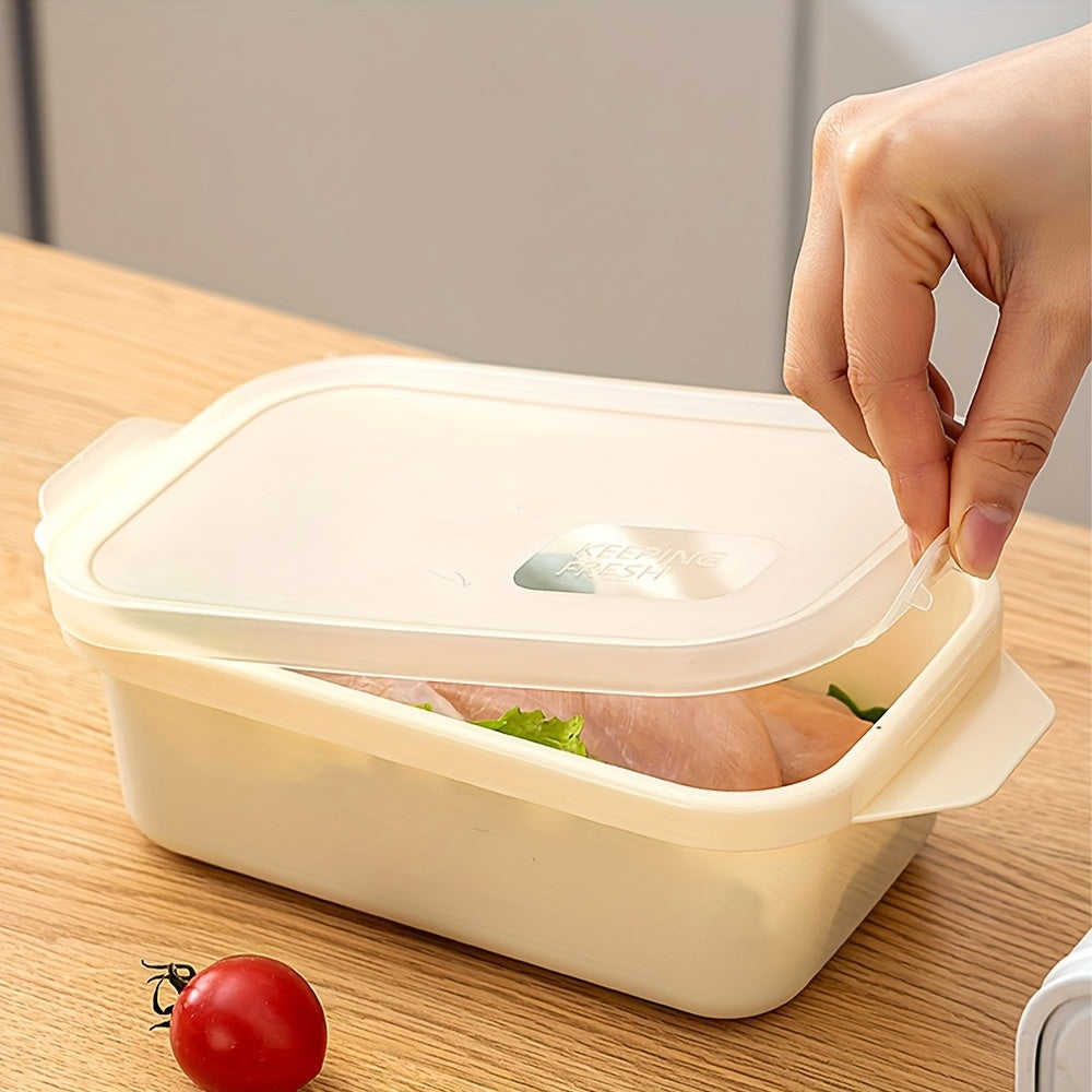 3psc Thickened Transparent Sealed Fresh-Keeping Box Rectangular Freezer Storage Container Plastic Microwave Food Grade Storage Box