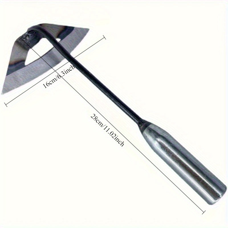 Heavy-Duty All-Steel Garden Hoe - Professional Gardening Tool with Crescent Moon Blade, Ladder-Shaped Design for Weeding, Digging, Planting - Ideal for Home, Farm, Landscaping - Durable Farm &amp; Yard Maintenance Hoe, Farm Equip