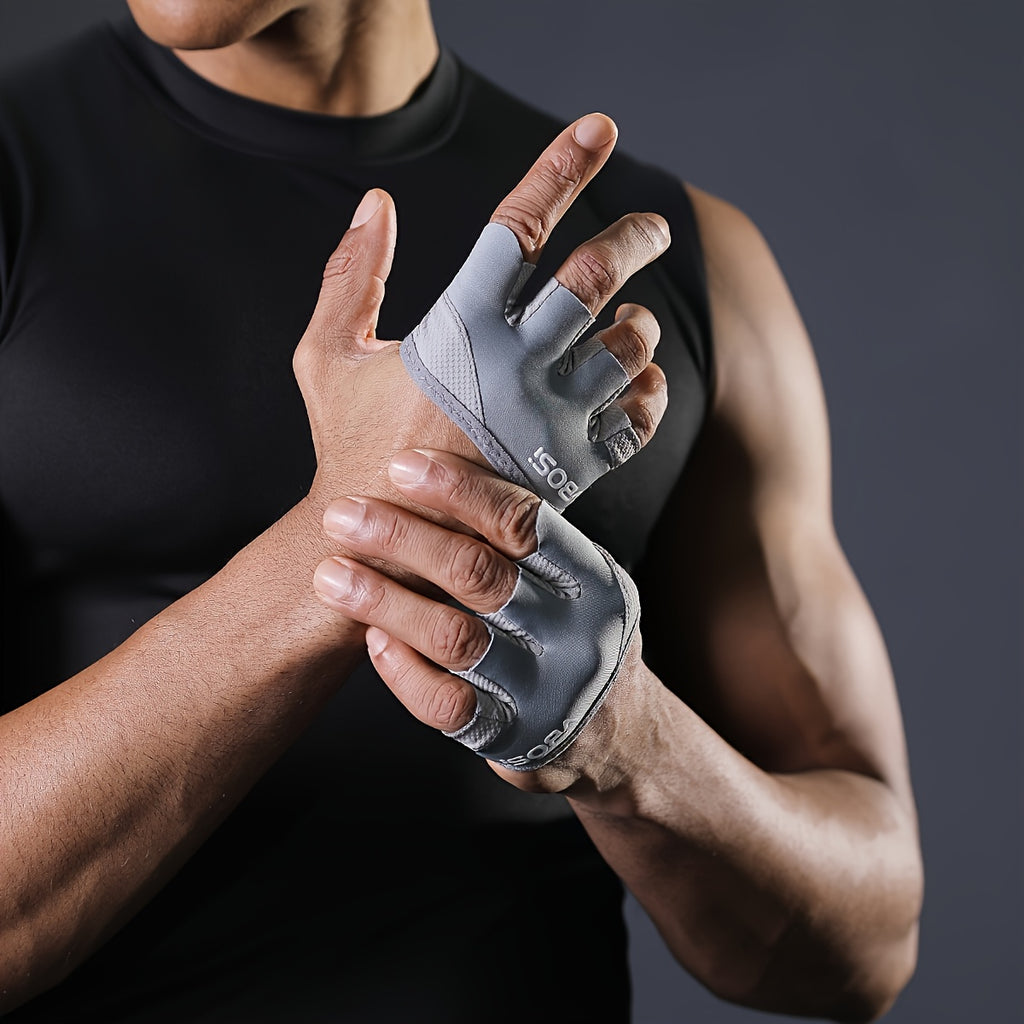 2pcs Unisex Half-Finger Fitness Gloves | Men And Women Four-finger Gloves, Non-slip Breathable Design with Quick-Dry Moisture-Wicking Fabric, Pull on Closure, Woven, Super Fiber Skin Material by