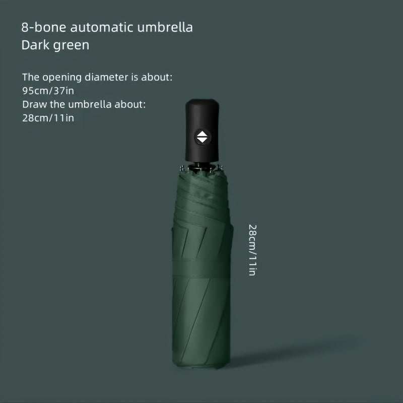 Parapluie pliant 8 branches, coloré, unisexe, usage professionnel ou quotidien, robuste, élégant, parfait cadeau, toile durable et design moderne.