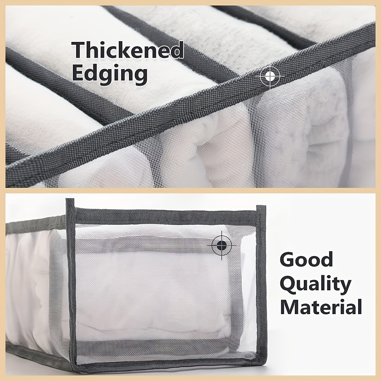 11 Grid Sock Underwear Storage Box: Transparent Mesh Closet Organizer for Household Underwear, Socks, Scarves, Ties - PVC Material