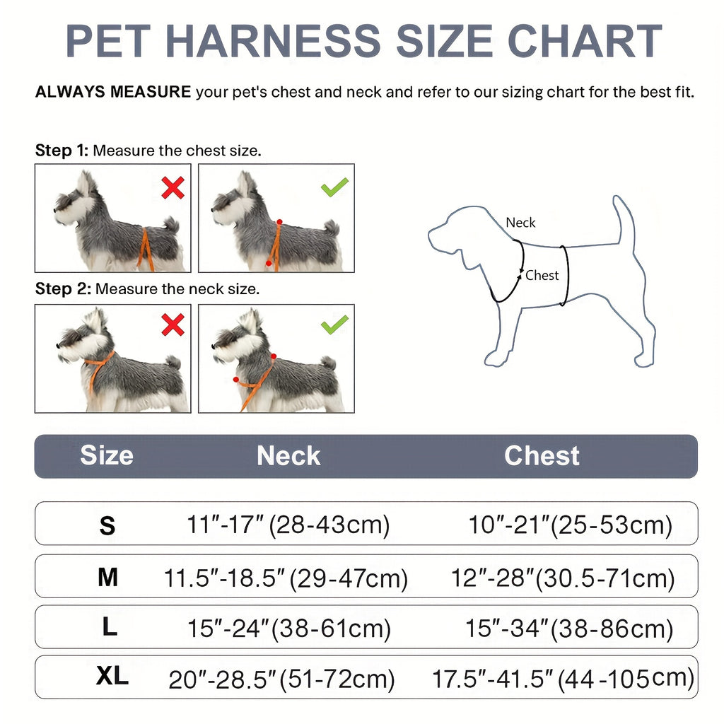 Harnais pour chien réfléchissant, sans étranglement. Avec clips avant/arrière, poignée de contrôle pour entraînement et promenades, rembourré et confortable.