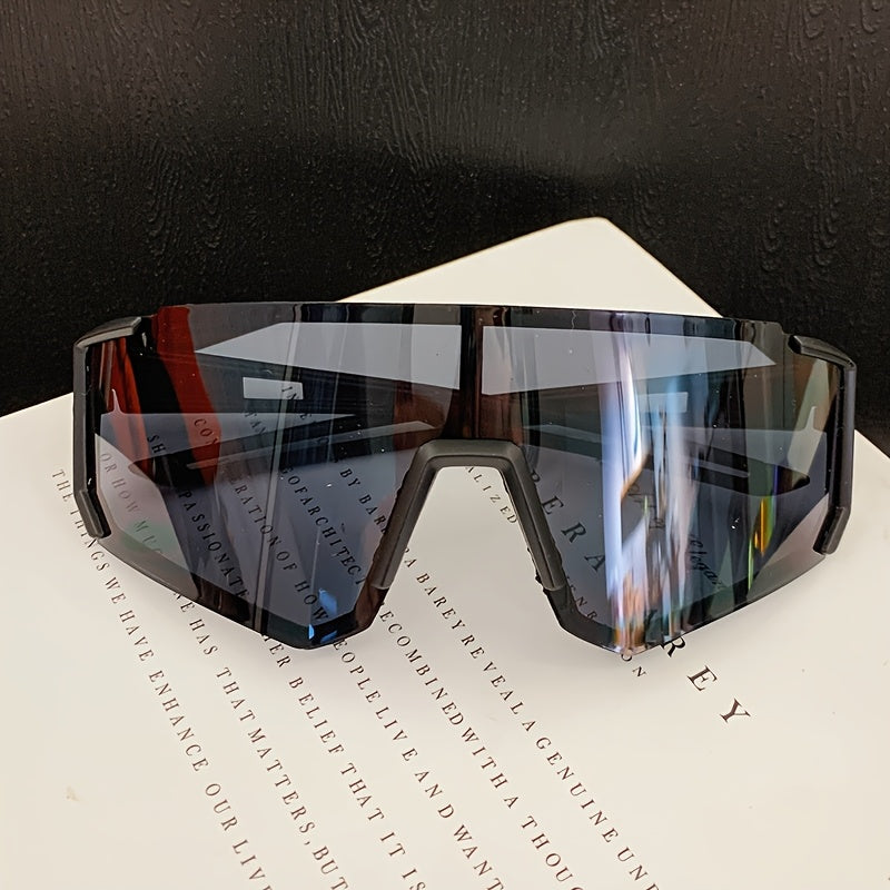 Lot de 4 lunettes unisexe à large monture, verres uniques revêtus, style décoratif, idéales pour un usage quotidien.