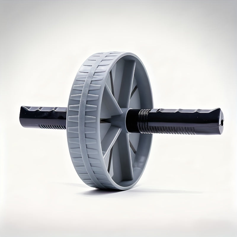 Roller abdominal efficace, design gris et noir, outil de fitness pour renforcer le core, entraîner les muscles et favoriser la perte de poids.