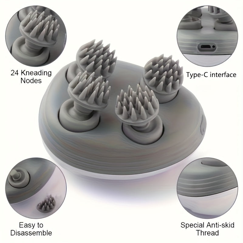 1 Handheld Pet Massager, Suitable for Dogs and Cats - Electric Cat & Dog Scratcher Tool with USB Charging Headrest/Back Itch Reliever to Soothe Tension in Muscles, Compact Massager, Lightweight Gadget, Durable Plastic, Sturdy