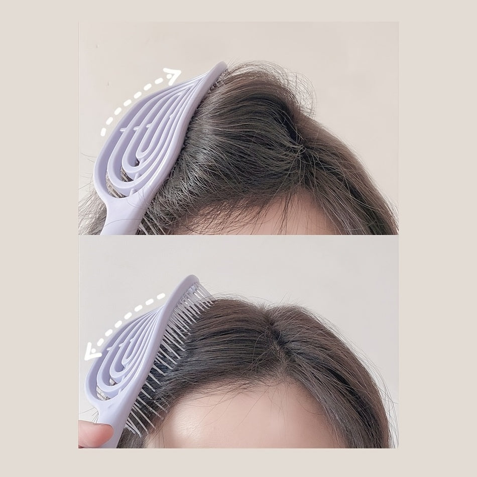 Brosse démêlante pour cheveux bouclés et lisses, adaptée cheveux secs ou mouillés, convient à tous types de cheveux.