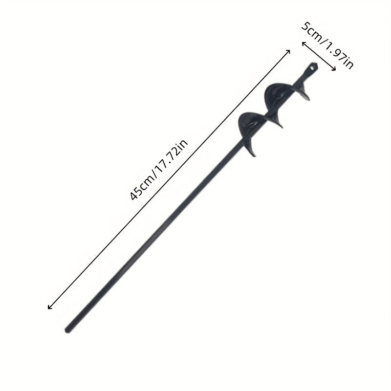 Heavy-Duty Spiral Drill Bit for Gardening &amp; Lawn Care - 3/8" Hex Shank, Sharp Blades, Ergonomic Handle, Multi-Size (3/4" to 2" Heads) for Digging, Sod, Weeding, Weed Removal, Garden Tool, Robust Construction, Durable Construc