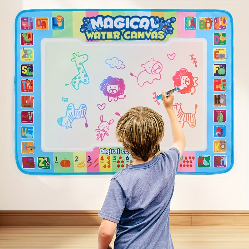 Set toile magique aquarelle pour enfants, portable et réutilisable, idéal pour fêtes, anniversaires et activités créatives.