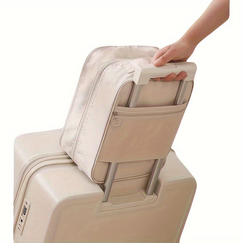 Travel Shoe Storage Bag - Hanging Organizer, Large Capacity, Multi-Functional, Machine Washable, Space-Saving Luggage, Durable Polyester with Multiple Compartments for Shoes and Accessories, Suitable for All Seasons (Spring,