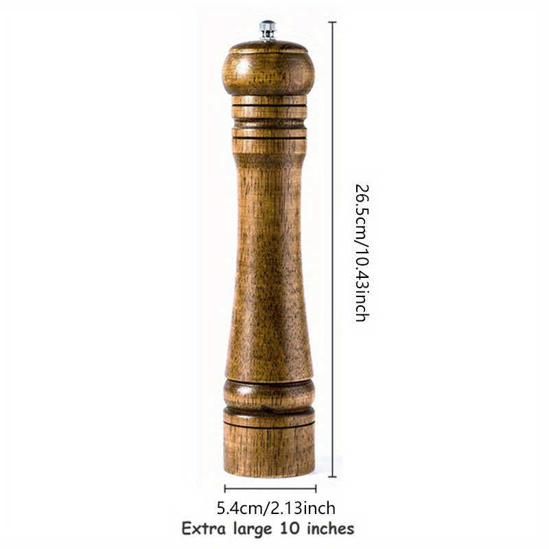 KEMORELA Handheld Manual Wooden Pepper Grinder - Classic Design, Durable Natural Material, Precision Grinding for Kitchen &amp; Dining, High-Quality Spice Mill, Culinary Accessories | Classic Kitchenware | Smooth Grip Design