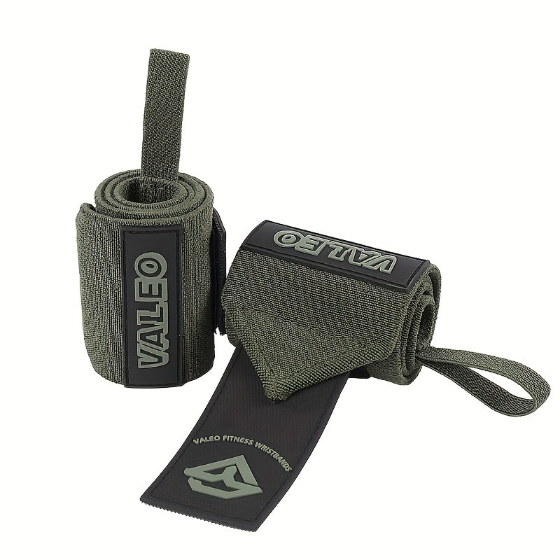 زوج واحد من أحزمة المعصم المرنة من VALEO لرفع الأثقال وتمارين الصالة الرياضية - أربطة معصم قابلة للتنفس مع حلقة للإبهام، وعلامات تبويب يسار/يمين وأبازيم قابلة للتعديل، ودعم لاتكس سميك لرفع الأثقال، والرفعات المميتة - تصميم للجنسين للرجال والنساء