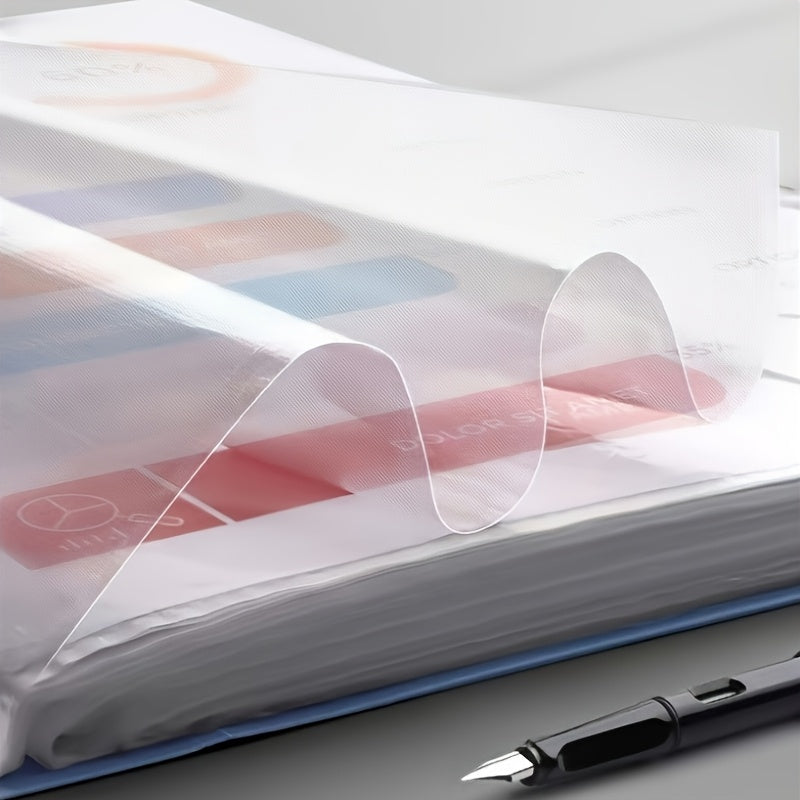 60-Pocket A4 File Folder, Suitable for A4 Size Documents and Papers, PP Material, High Transparency and Waterproof, Easy to Store and Organize, Ideal for Home, School, and Office File Storage