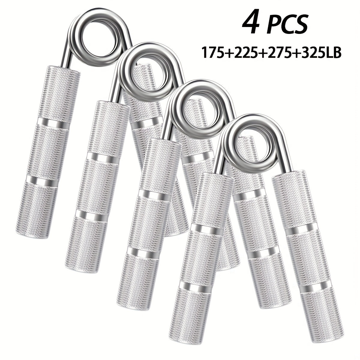 Gripper métallique main 22,68‑158,76 kg, entraîne poignets et avant-bras, renforcement préhension et muscles de la main.