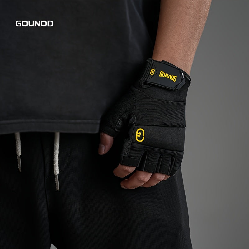Gants de musculation robustes avec grip antidérapant, fermeture ajustable et design ergonomique pour bodybuilding, traction, haltérophilie et entraînements intensifs.