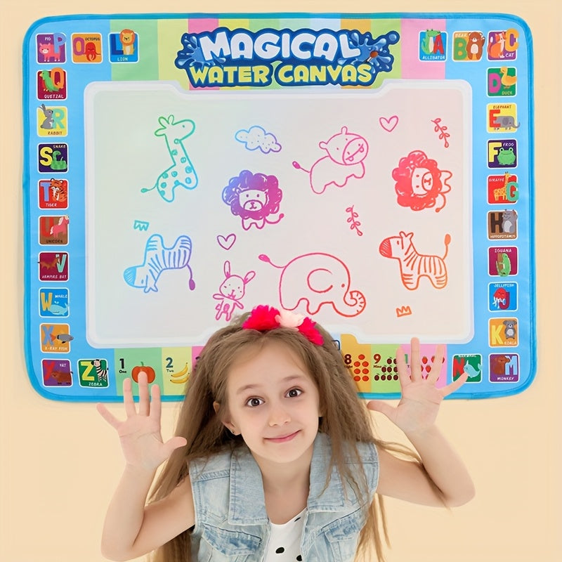 Set toile magique aquarelle pour enfants, portable et réutilisable, idéal pour fêtes, anniversaires et activités créatives.