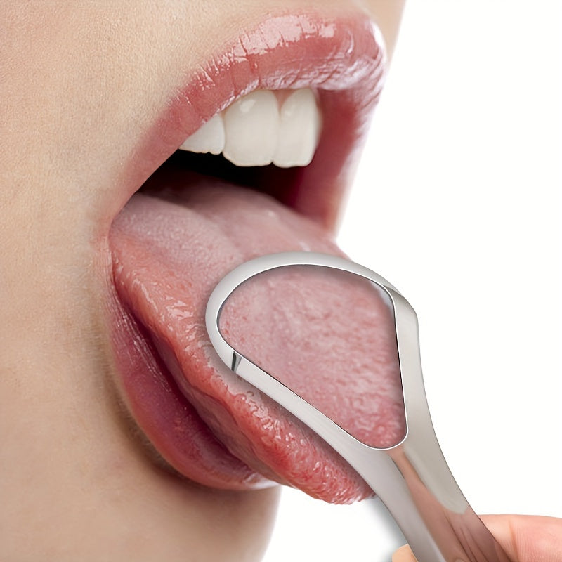 3pcs Stainless Steel Tongue Scraper Set, Dual-Sided Oral Hygiene Tool, Easy to Clean &amp; Portable, Halloween Gift