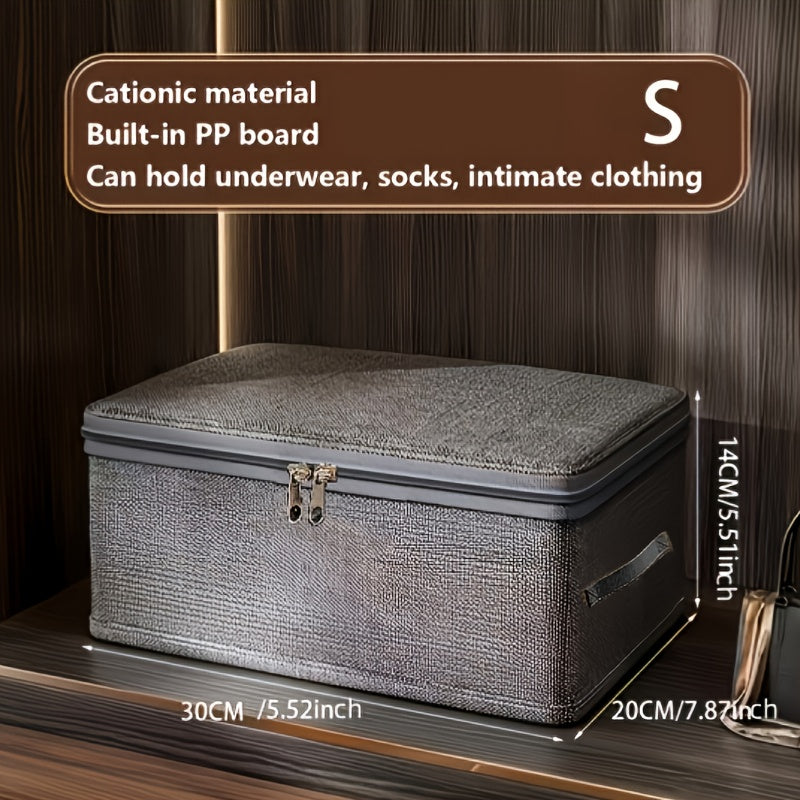 Extra Large Stackable Storage Box with Flip-Top Lid - Heavy-Duty Polyester Organizer Bin, Space-Saving Vertical Stackable Design for Closet, Bedroom, Kitchen, Under-Bed Storage - Ideal for Small Spaces &amp; Moving, Closet Organi