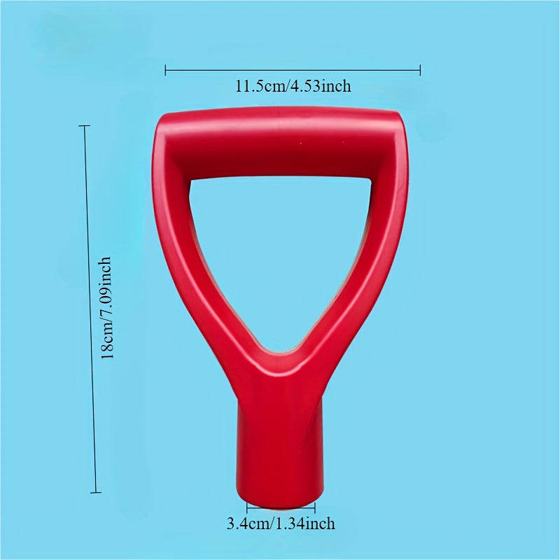 مقبض مجرفة بلاستيكي متين ومريح للغاية مع قبضة مريحة وتصميم منحني/مستقيم - متوافق مع المجرفة والمجرفة وملحقات جزازة العشب - مثالي لإزالة الثلوج والبستنة وتنسيق الحدائق وحفر التربة