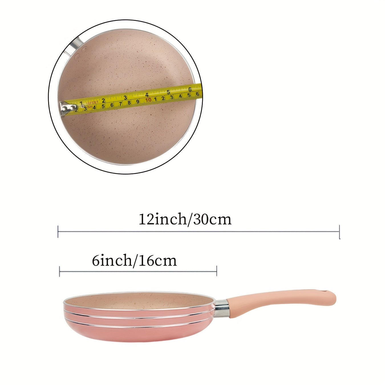 Mini Egg Skillet Non-Stick - Cute Breakfast Frying Pan with Blue Handle, Ideal for 1-Serving Meals, Perfect for Making Omelets, Scrambled Eggs, and More, Breakfast Cooking Essentials | Colorful Kitchenware | Sustainable Cookware