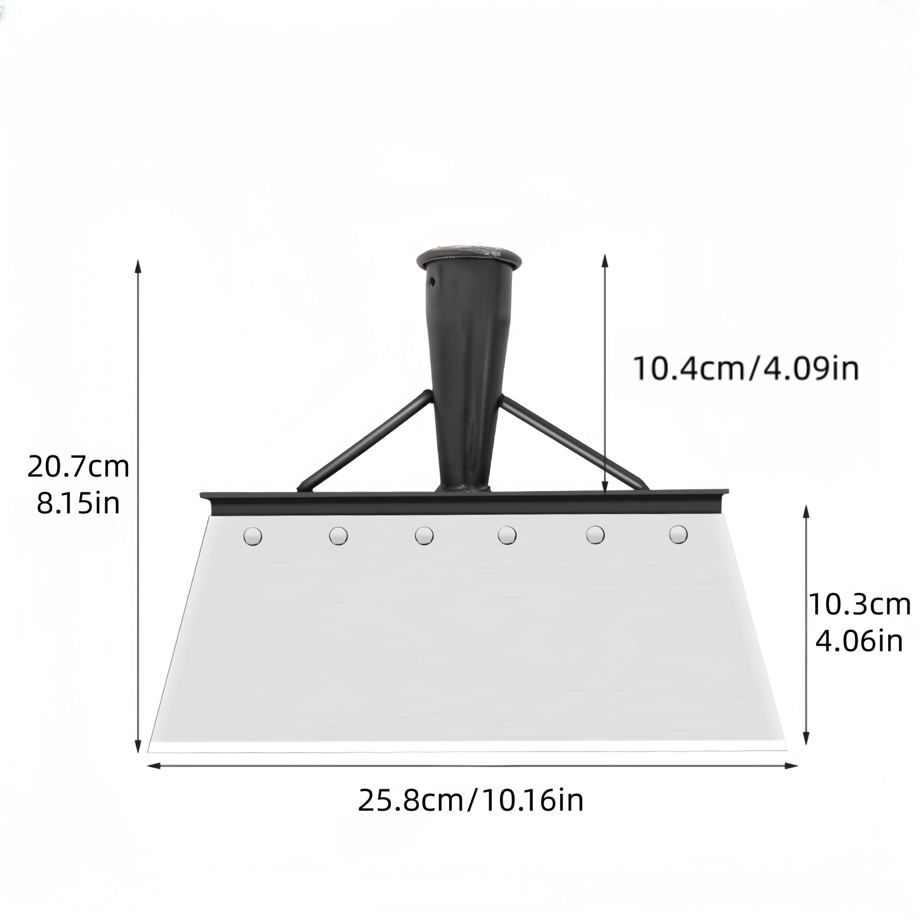 Pelle de jardin multifonction en acier Outil robuste pour gratter les murs, enlever la neige, retirer les mauvaises herbes et nettoyer jardins et fermes. (Sans manche)