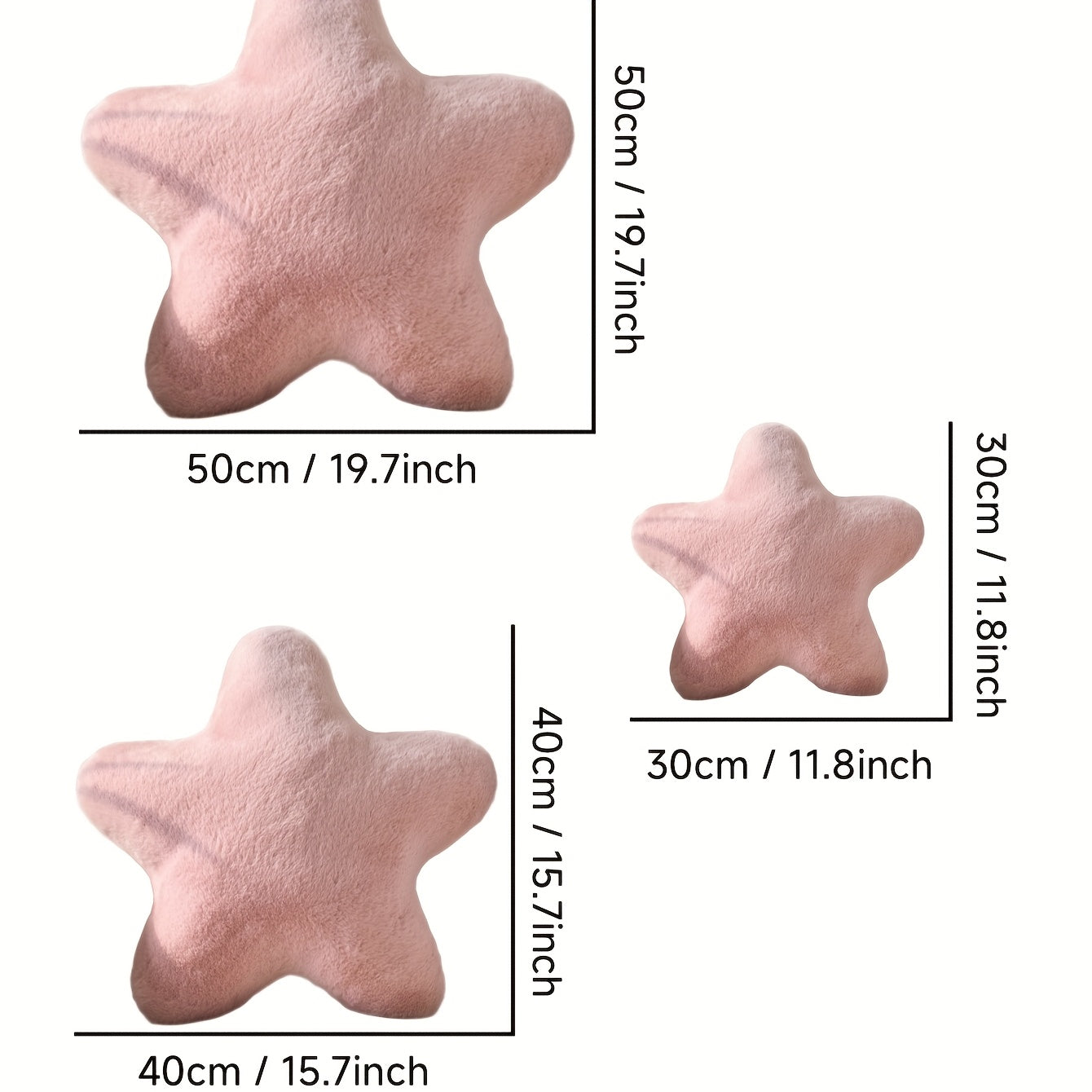 Star-Shaped Decorative Pillow - Soft Faux Rabbit Fur Cushion for Bed, Sofa &amp;amp; Camping, Contemporary Home Decor in Pastel Purple, Pink &amp;amp; Beige, Valentine&#39;s Gift for Lover &amp;amp; Daughter, Bedroom Decor | Contemporary Decor | Hand Wa