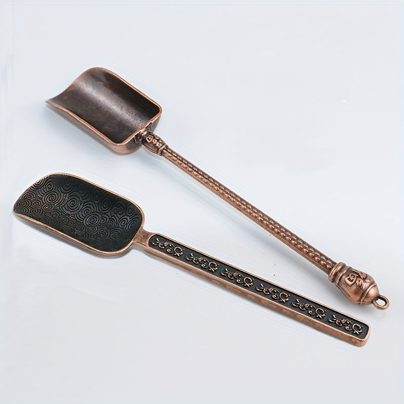 Lot de 2 ou 3 cuillères à thé vintage en métal, décor rétro, idéal Noël et fêtes, sans électricité ni plumes.