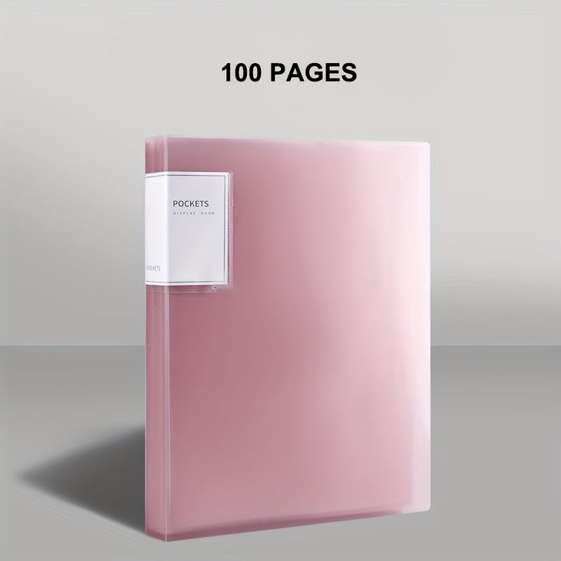 A Folder with 20/30/40/60/80/100 Inner Pages, an A4 Transparent Insert Folder for Organizing Materials, a Multi-Layer Large-Capacity Office Folder for A4 Student Exam Papers, Available in 6 Colors.