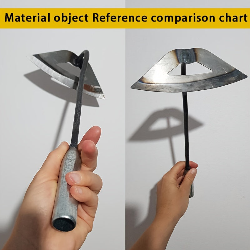 Binette creuse en acier trempé (1 ou 2 pcs) Outil manuel durable pour désherbage précis et entretien des légumes et cultures potagères.