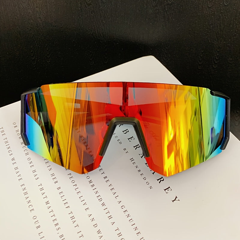 Lot de 4 lunettes unisexe à large monture, verres uniques revêtus, style décoratif, idéales pour un usage quotidien.