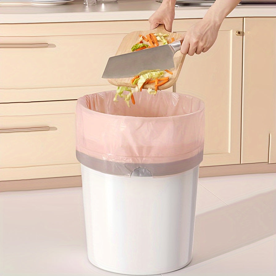 [Durable Trash Bags] 50pcs Extra Thick &amp; Durable Drawstring Trash Bags | Large, Portable Polyethylene Waste Bags for Kitchen, Bathroom, Bedroom, and Living Room Use, Home Organization, Sleek Design, Drawstring Closure, Trash