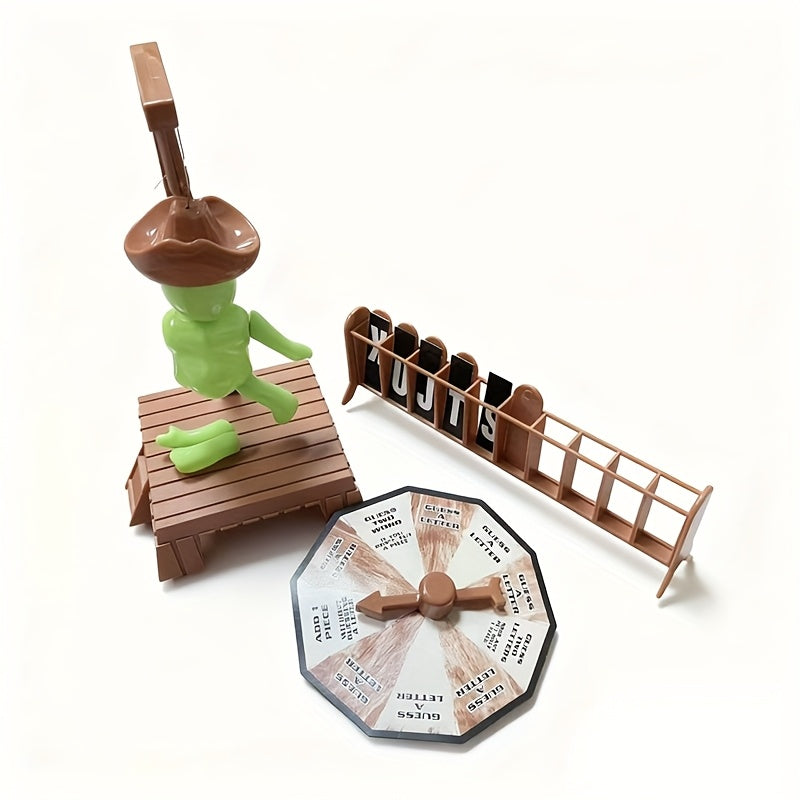 Hangman Word Game with Magnetic Letter Tiles &amp; Spanish/English Cards - Family Party Board Game for s &amp;, Vocabulary Builder, Spinning Wheel-Like Mechanic, Plastic Hanging for Man Game for Spanish &amp; English Language Learning (M