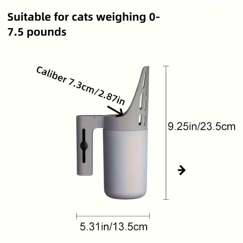 Pelle à litière grand volume pour chats et petits chiens, fermeture hygiénique à un bouton, compatible sacs litière, contrôle des odeurs.