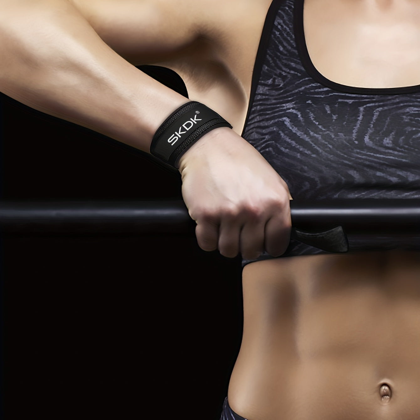 1 Pair SKDK Weight Lifting Wrist Straps with Extra Hand Grips - Breathable Mesh Gym Wrist Wraps for Deadlifts, Strength Training & Bodybuilding - Mixed Colors (Black/Blue/Pink/Red/Grey), Bodybuilding Essentials | Adjustable W