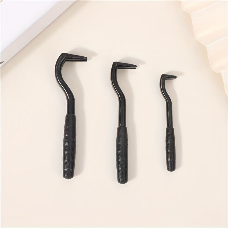 Kit de 3 outils de retrait des puces pour animaux. Crochet à tiques, pince et peigne pour le toilettage des chats et chiens.