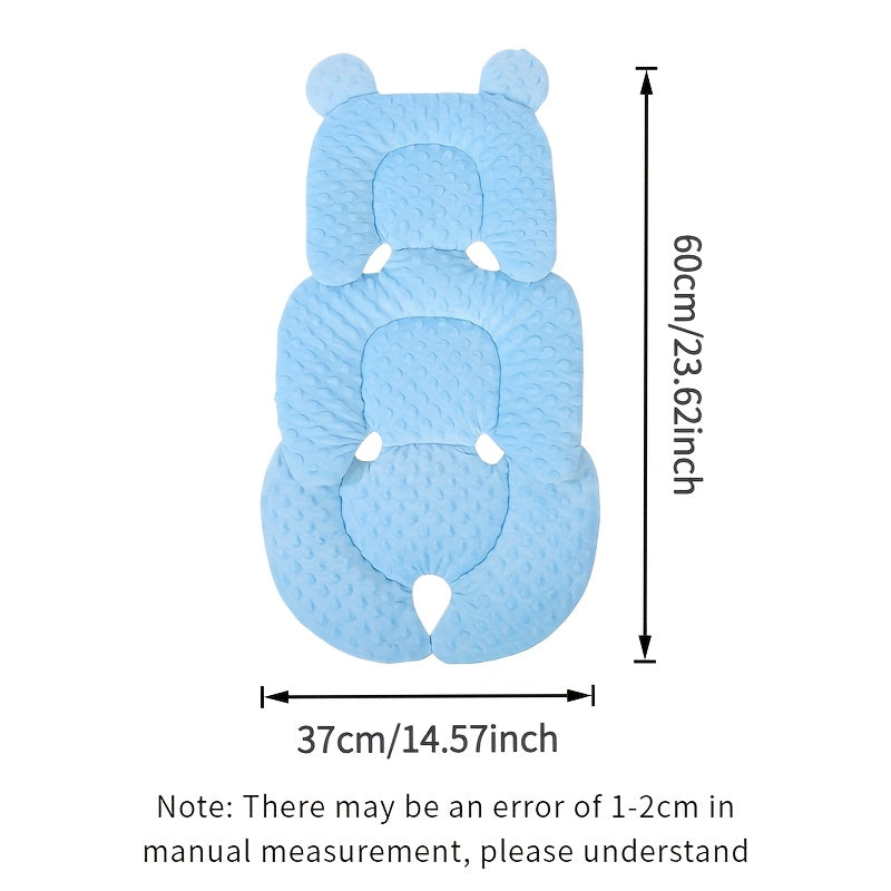 بطانة مقعد سيارة مزدوجة الجوانب سميكة ودافئة وجيدة التهوية للرضع والأطفال الصغار، وسادة ملائمة عالميًا، ألياف بوليستر، وردي/أزرق، مناسبة لعربات الأطفال والكراسي المرتفعة والسفر، للأعمار من 0 إلى 6 سنوات
