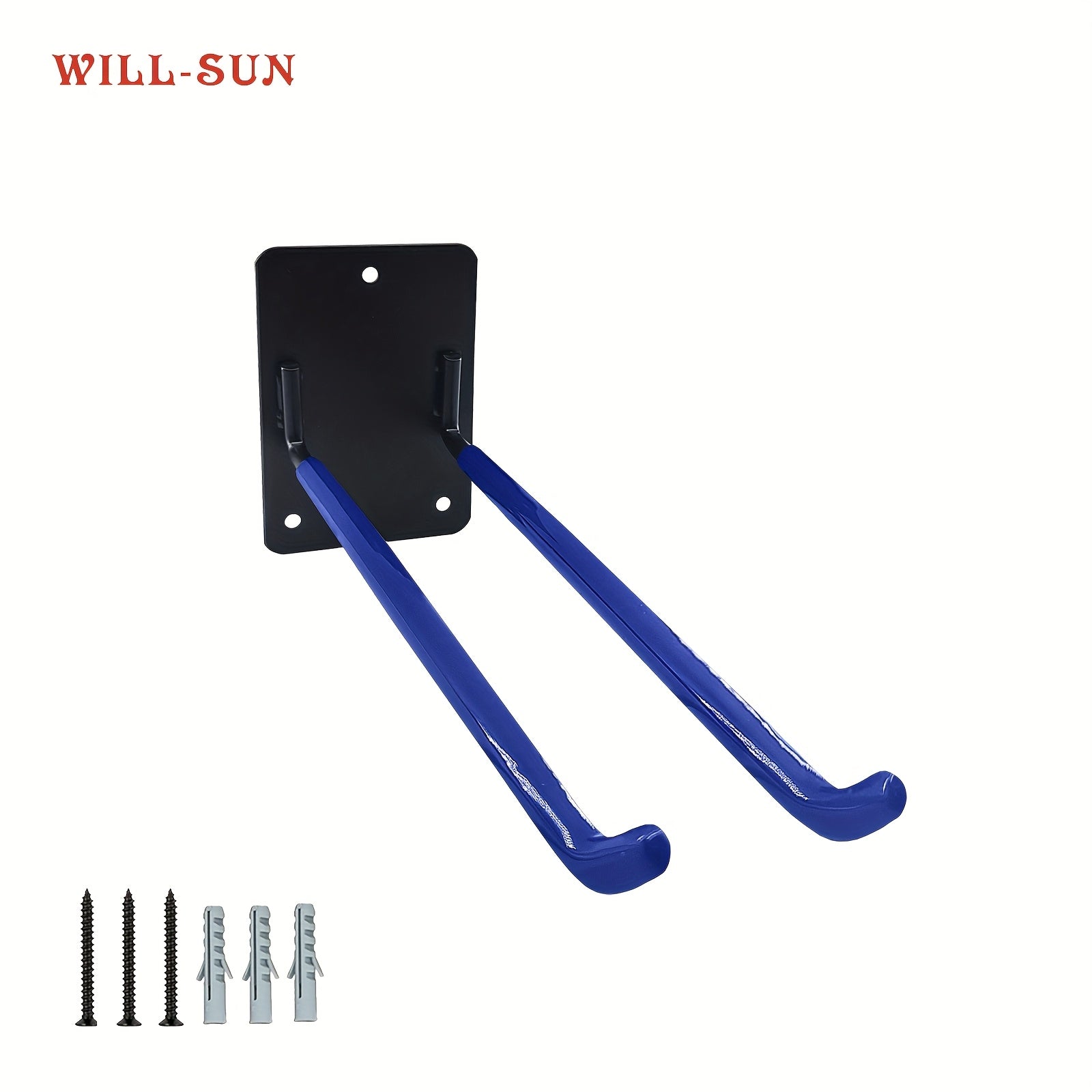 خطاف جراج معدني ثقيل برتقالي/أسود/أزرق، حامل مكنسة مثبت على الحائط، رف تعليق لأدوات البستنة، سهل التركيب، يمكنه حمل المجارف وأدوات المزرعة والحبال والسلالم وأدوات كهربائية مختلفة، مناسب للجراجات والحدائق والمساحيق